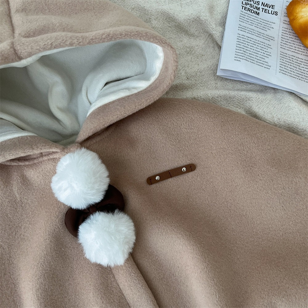 Cozy Christmas Velvet Baby Cape - Beekee