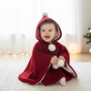 Cozy Christmas Velvet Baby Cape - Beekee