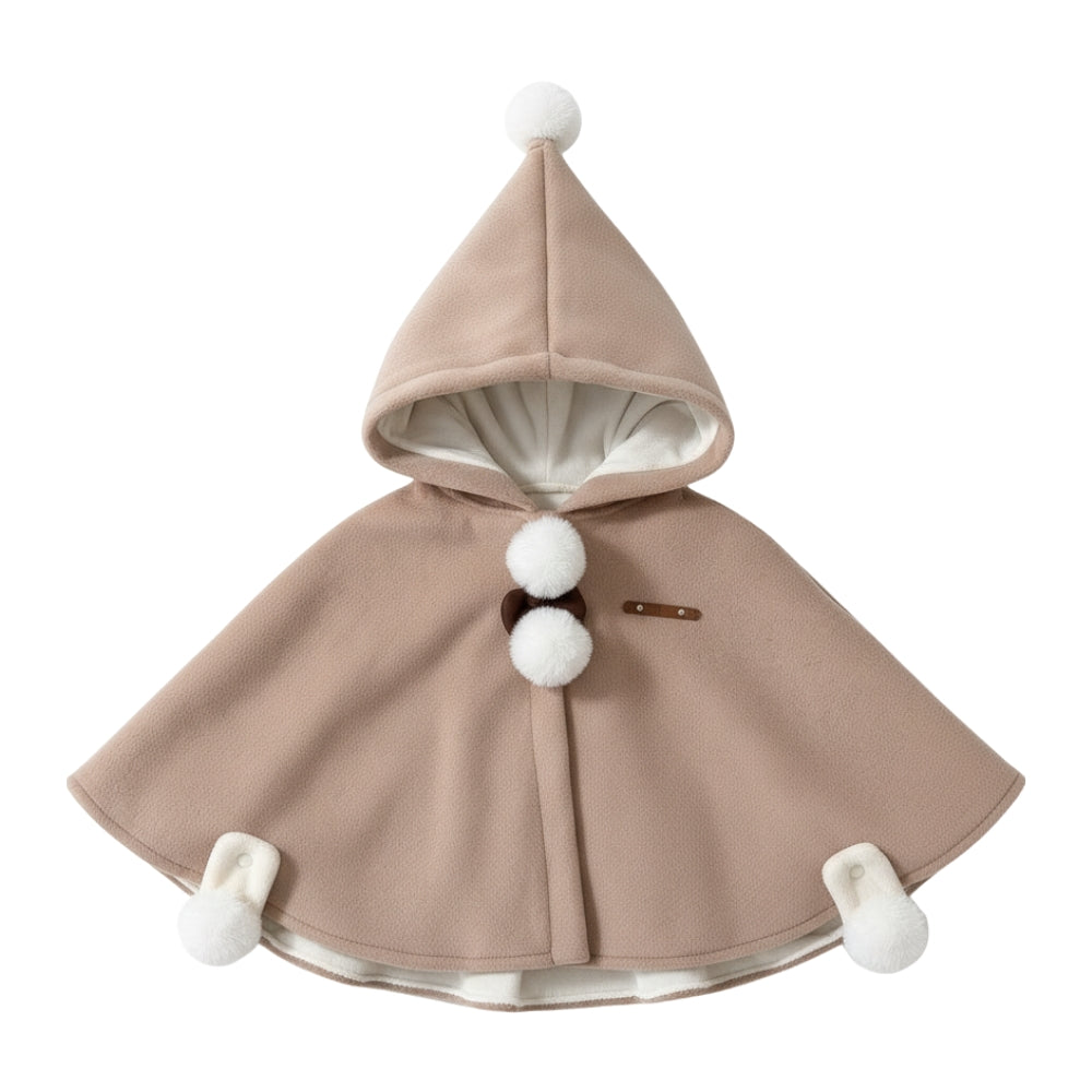 Cozy Christmas Velvet Baby Cape - Beekee