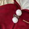 Cozy Christmas Velvet Baby Cape - Beekee