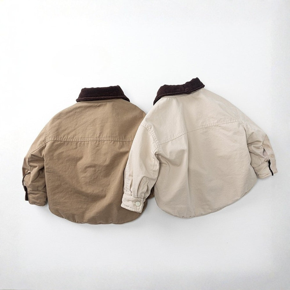 Cozy Corduroy Sherpa-Lined Kids Jacket - Beekee