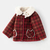 Cozy Red Plaid Baby Coat - Beekee
