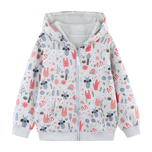 Cute Animal Print Hooded Jacket - Beekee