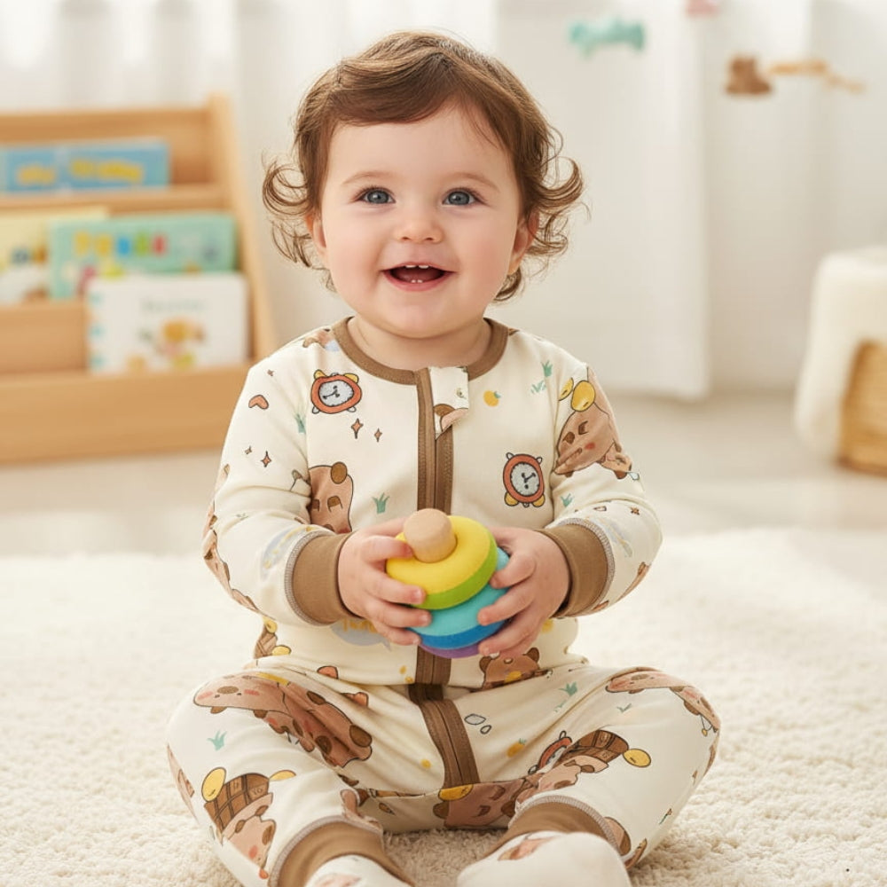 Cute All-Over Print Baby Sleep Romper - Beekee