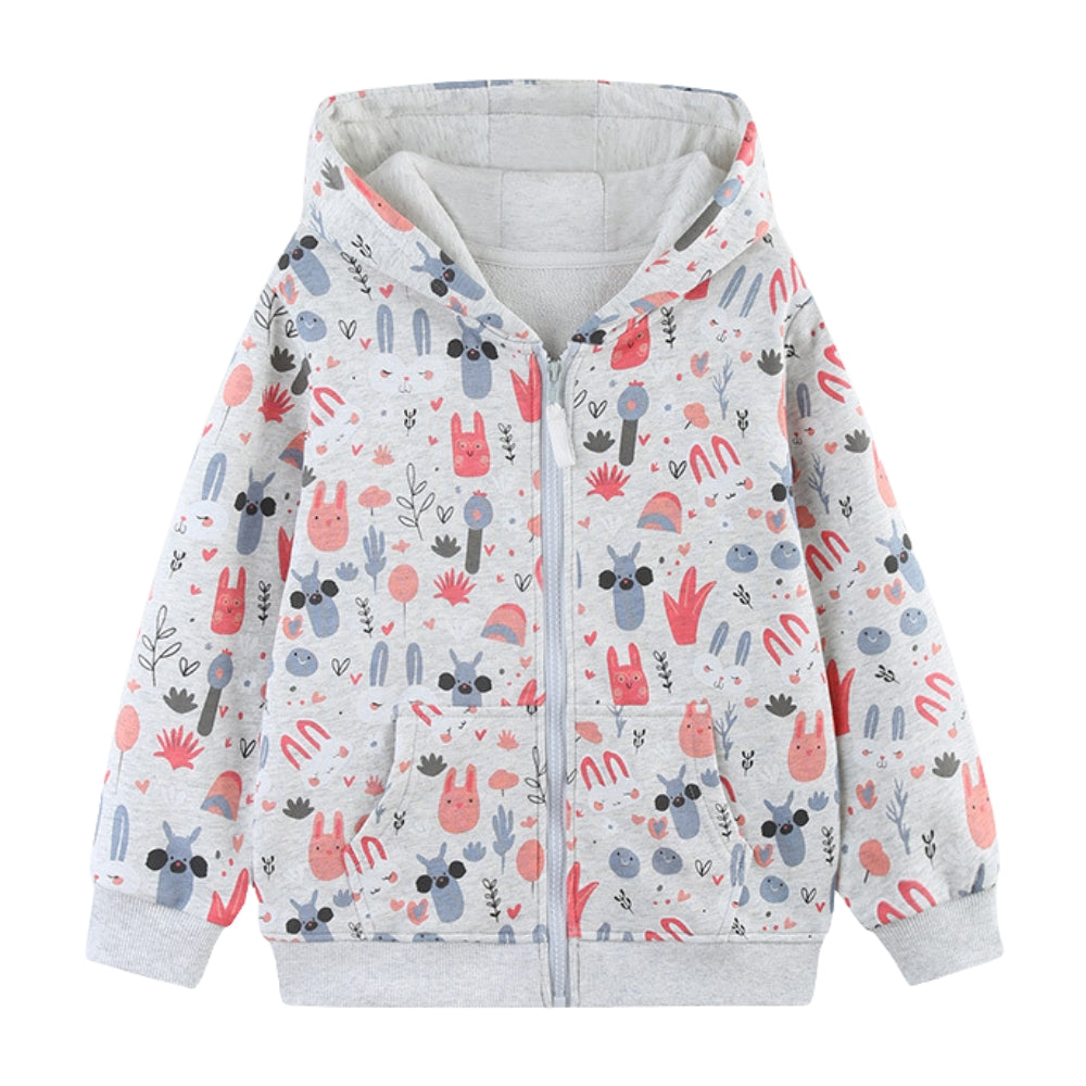 Cute Animal Print Hooded Jacket - Beekee