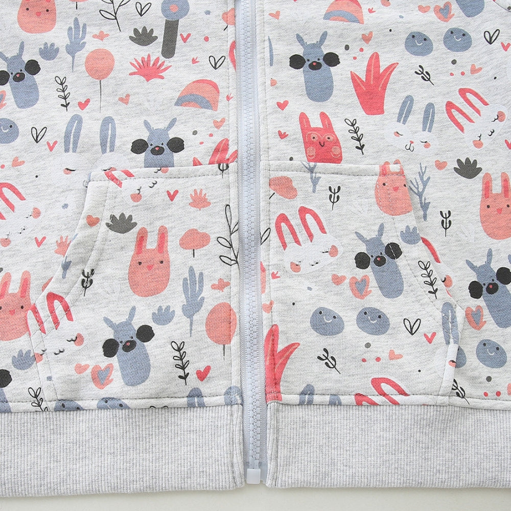 Cute Animal Print Hooded Jacket - Beekee