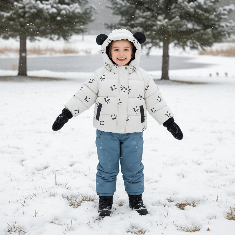 Cute Bear Ear Hooded Puffer Jacket - Beekee