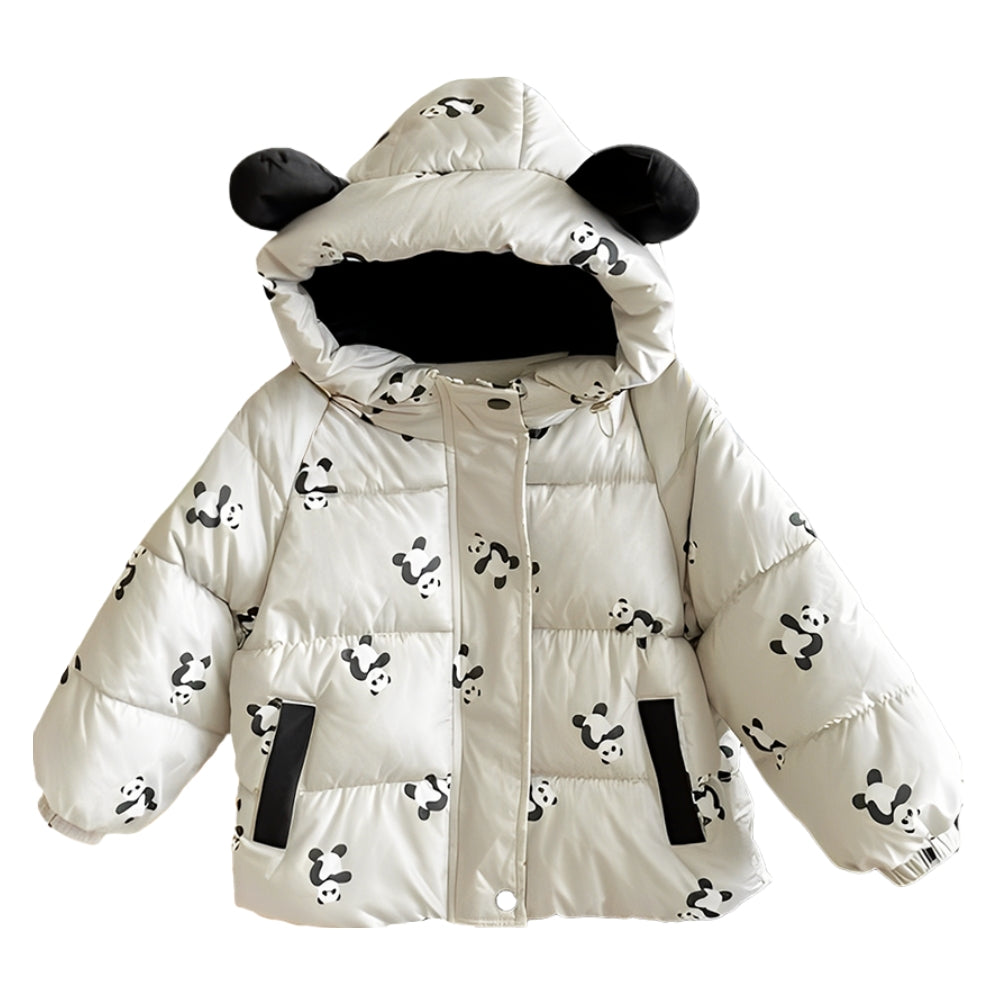 Cute Bear Ear Hooded Puffer Jacket - Beekee