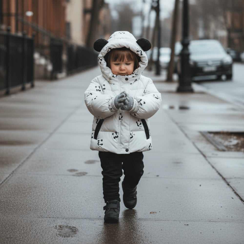 Cute Bear Ear Hooded Puffer Jacket - Beekee