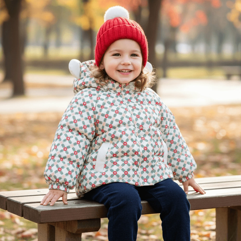 Cute Bear Ear Hooded Puffer Jacket - Beekee