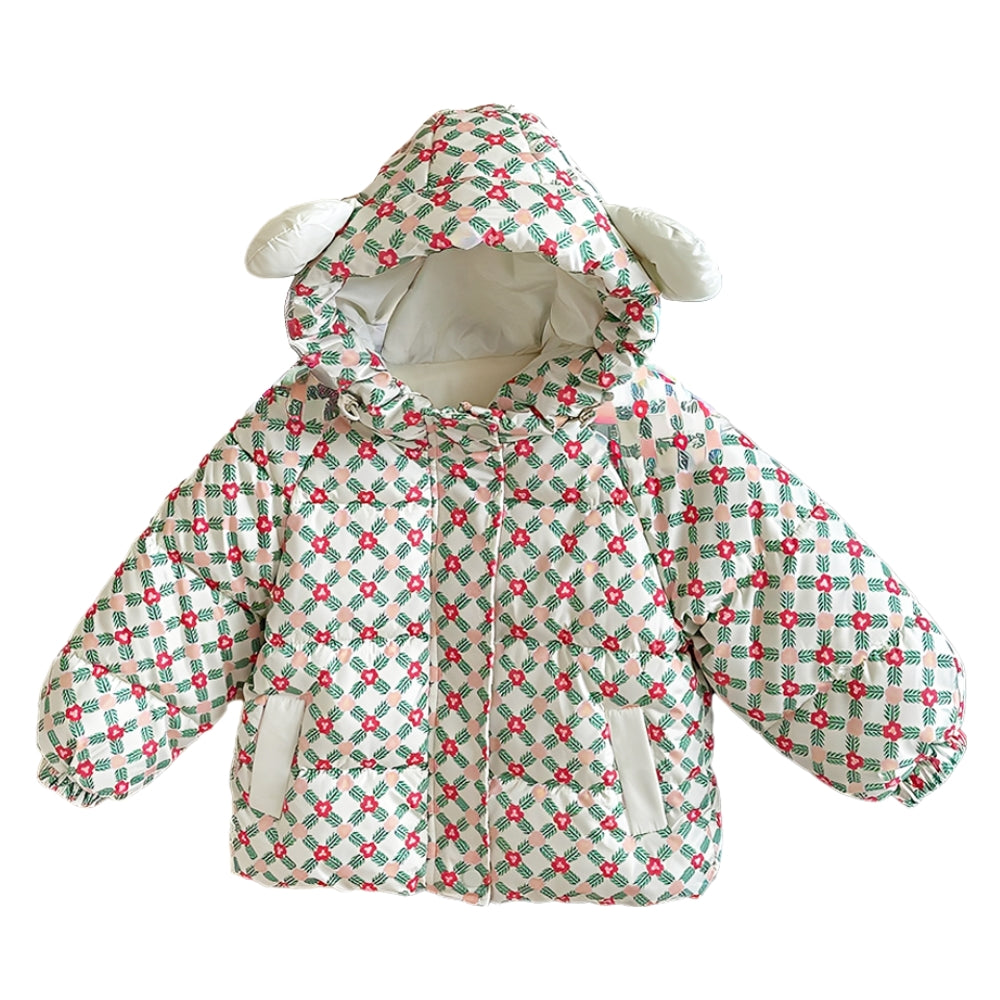 Cute Bear Ear Hooded Puffer Jacket - Beekee