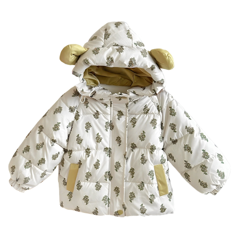 Cute Bear Ear Hooded Puffer Jacket - Beekee