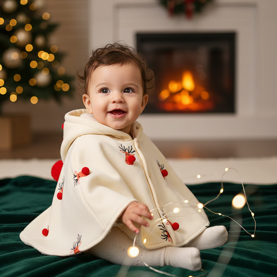 Cute Christmas Reindeer Baby Cape - Beekee