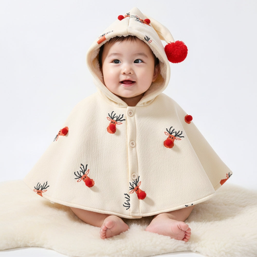 Cute Christmas Reindeer Baby Cape - Beekee