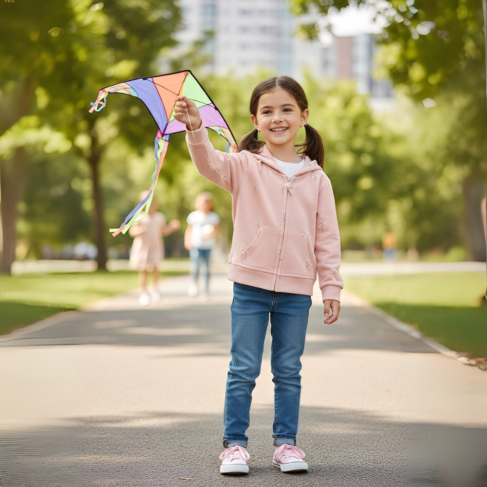 Cute Floral Bear Ear Zip Hoodie - Beekee