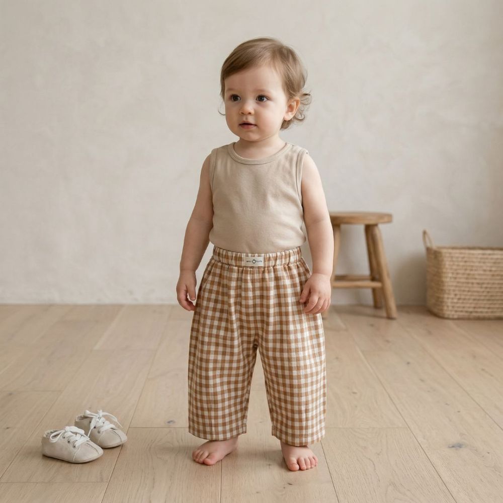 Cute Gingham Check Kids' Summer Shorts - Beekee