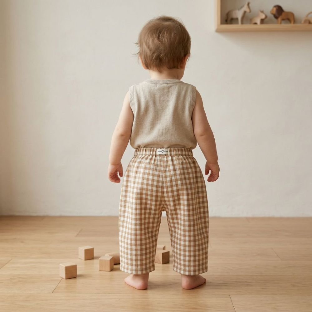 Cute Gingham Check Kids' Summer Shorts - Beekee