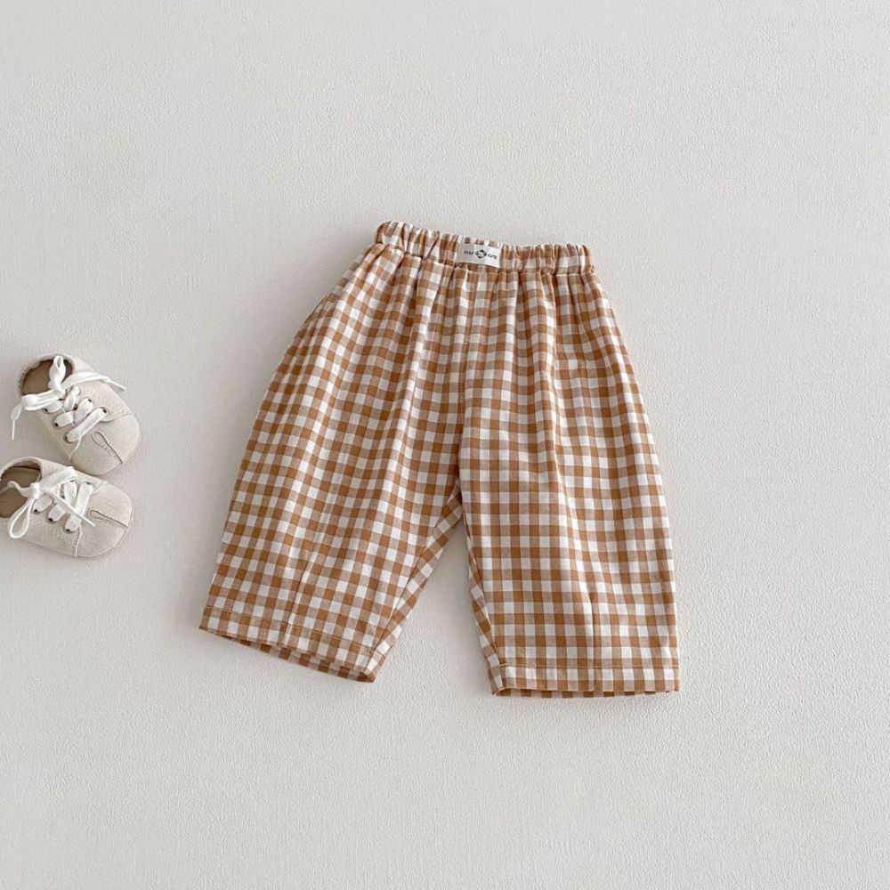 Cute Gingham Check Kids' Summer Shorts - Beekee