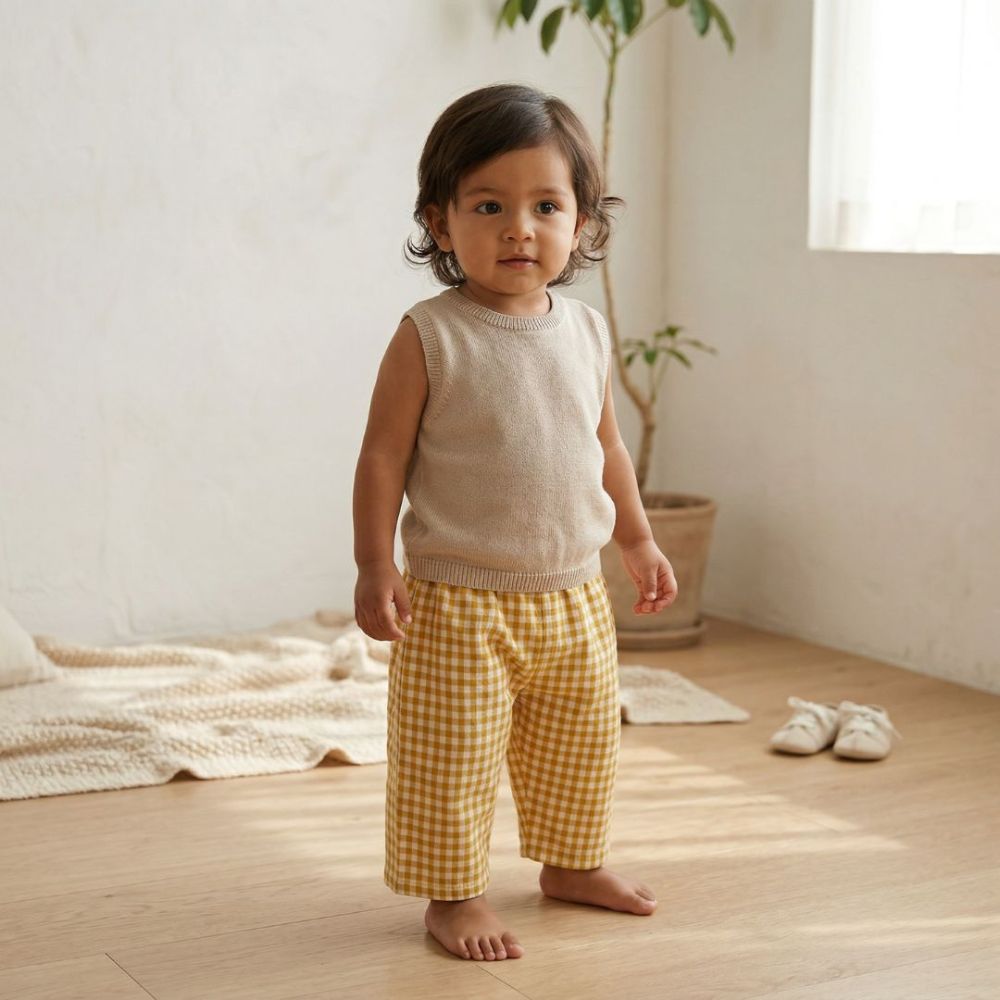 Cute Gingham Check Kids' Summer Shorts - Beekee