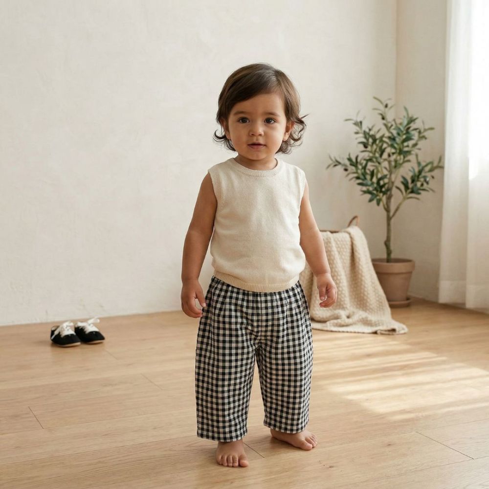 Cute Gingham Check Kids' Summer Shorts - Beekee
