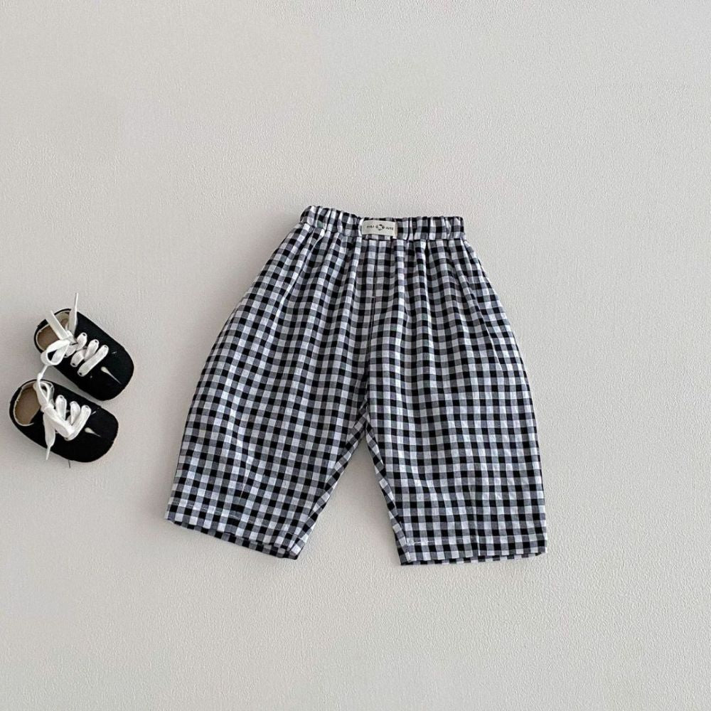 Cute Gingham Check Kids' Summer Shorts - Beekee