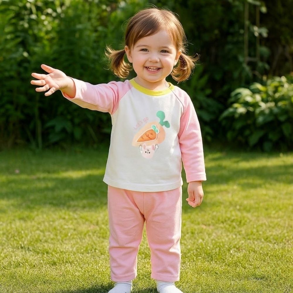 Cute Girls Animal Print Long Sleeve Tee - Beekee