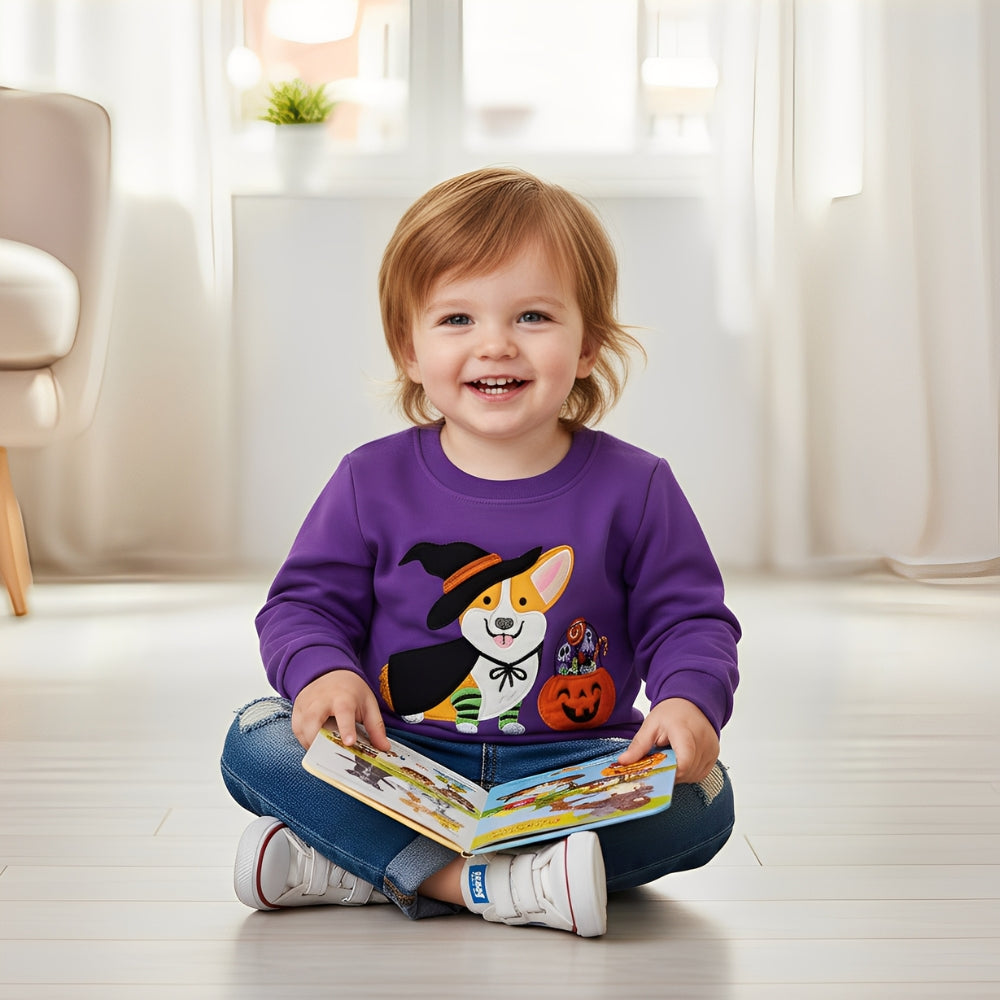 Cute Halloween Witch Corgi Sweatshirt - Beekee