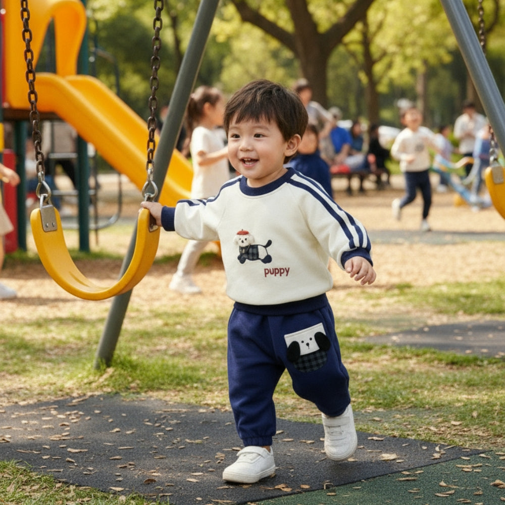 Cute Scottish Puppy Sweatshirt and Jogger Set - Beekee