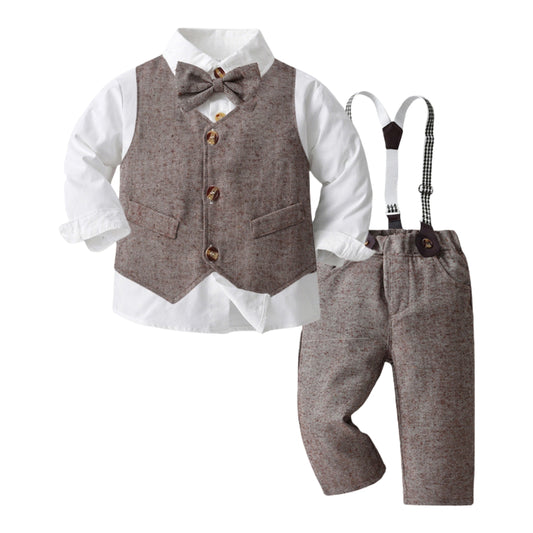 Dapper Little Gentleman Vest & Suspender Set - Beekee