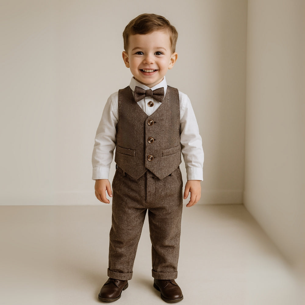 Dapper Little Gentleman Vest & Suspender Set - Beekee