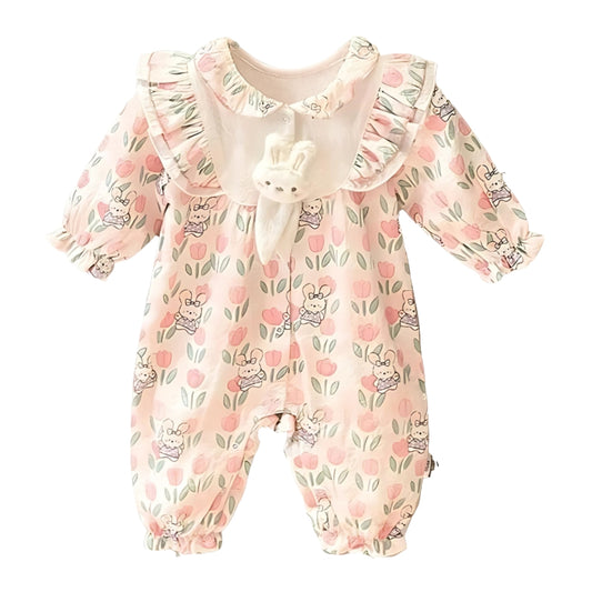 Darling Bunny & Tulip Ruffle Romper - Beekee