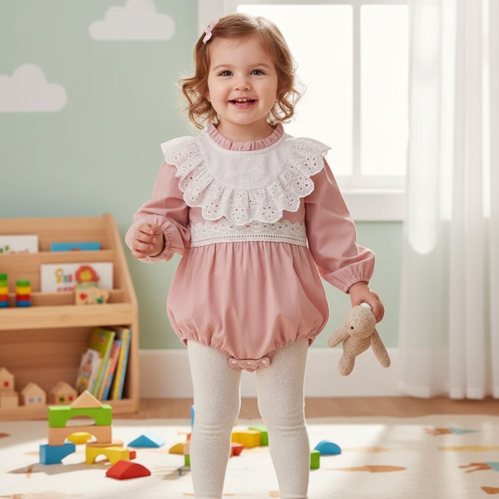 Darling Daisy Lace Baby Dress & Romper - Beekee