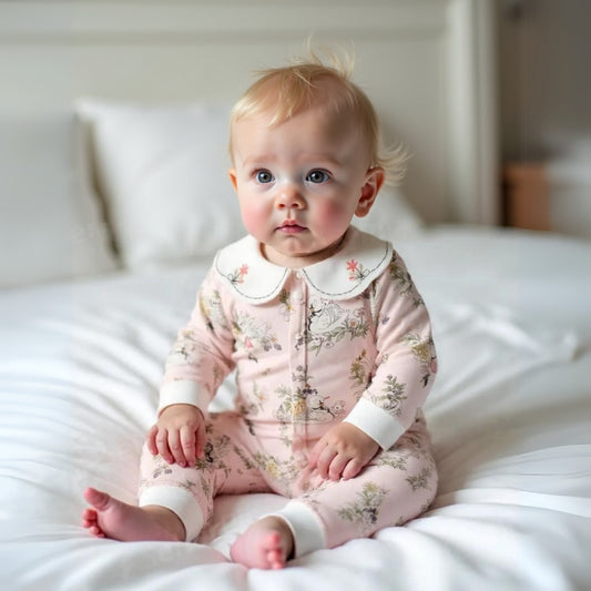 Embroidered Collar Floral Jumpsuit - Beekee