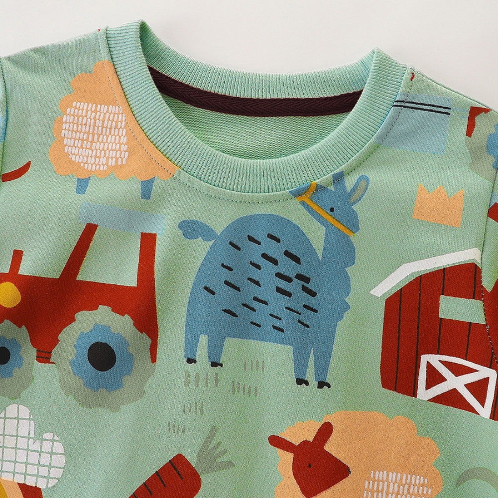 Farmyard Friends Sweatshirt and Jogger Set - Beekee