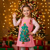 Festive Christmas Tree Girls Long Sleeve Dress - Beekee