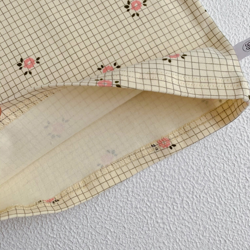 Floral Grid Tee and Ribbed Shorts Play Set - Beekee