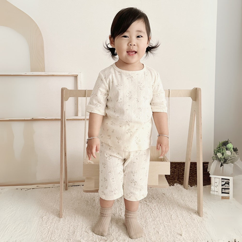 Floral Print Kids Pajama Set - Beekee