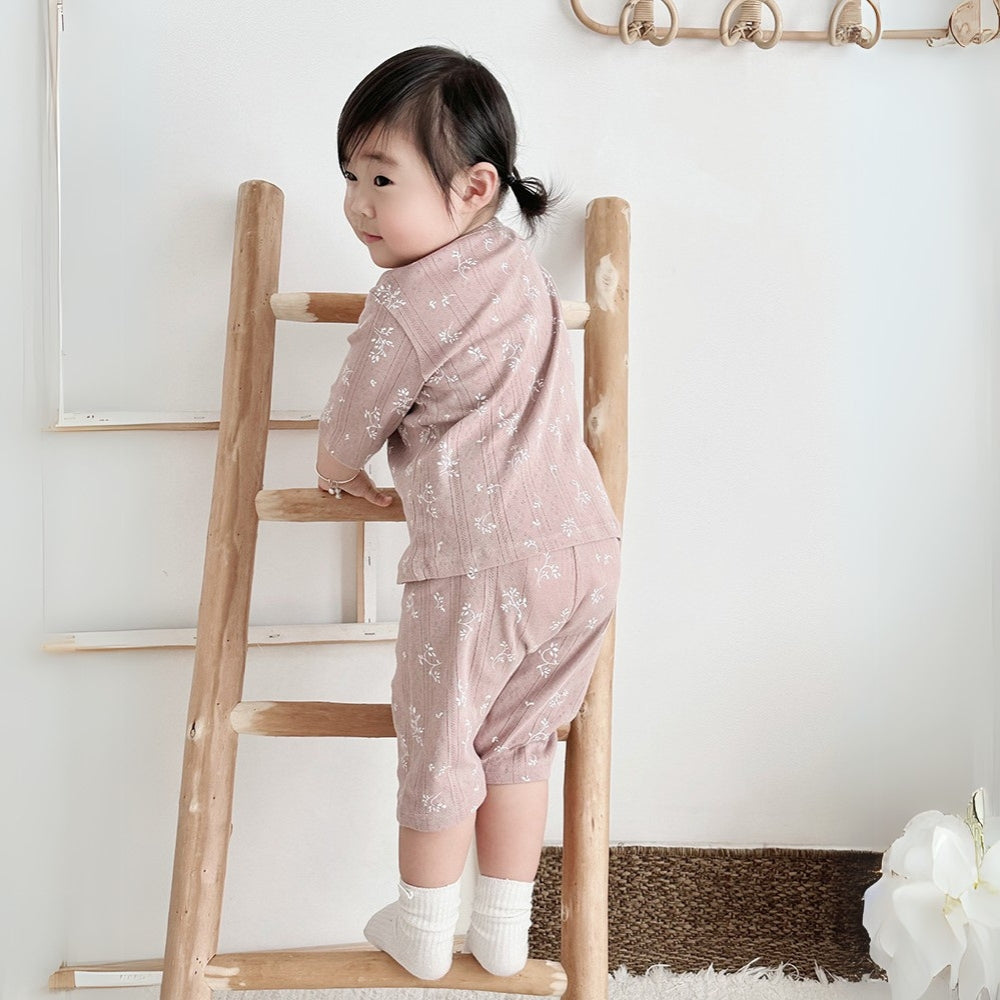 Floral Print Kids Pajama Set - Beekee