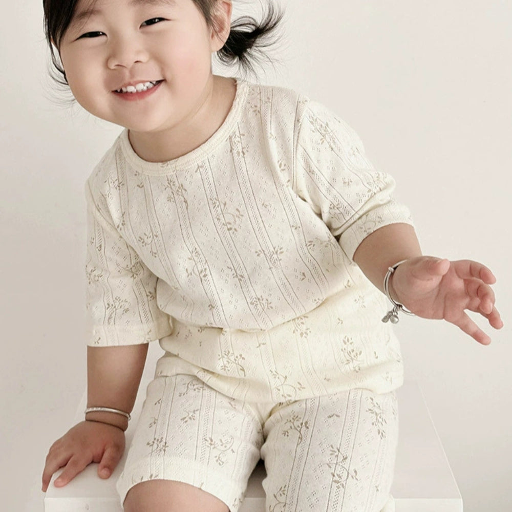 Floral Print Kids Pajama Set - Beekee