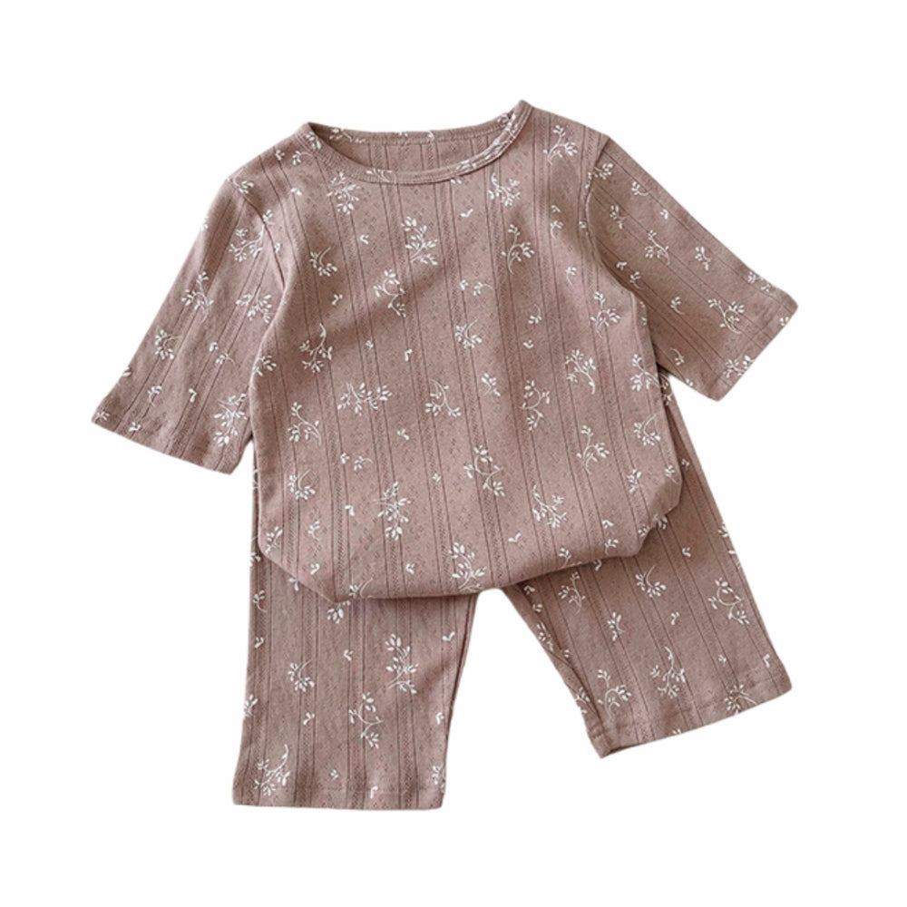 Floral Print Kids Pajama Set - Beekee