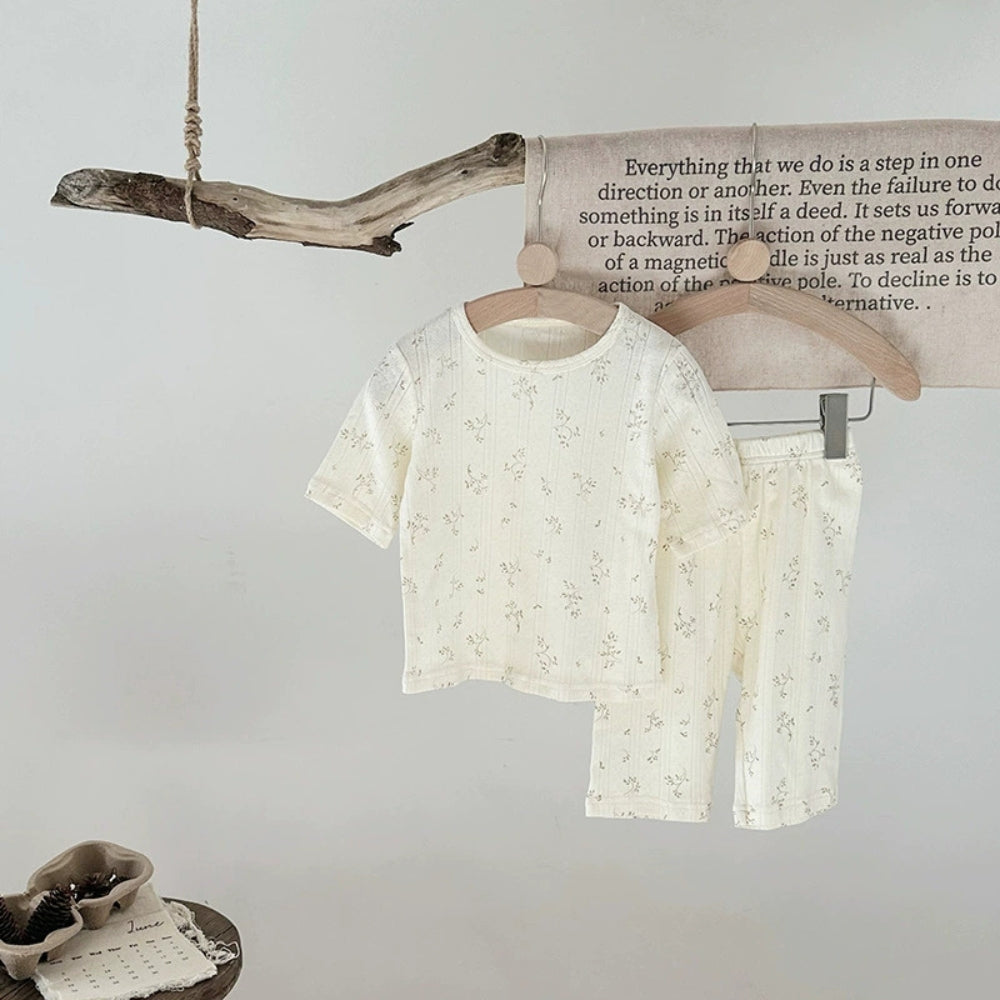 Floral Print Kids Pajama Set - Beekee