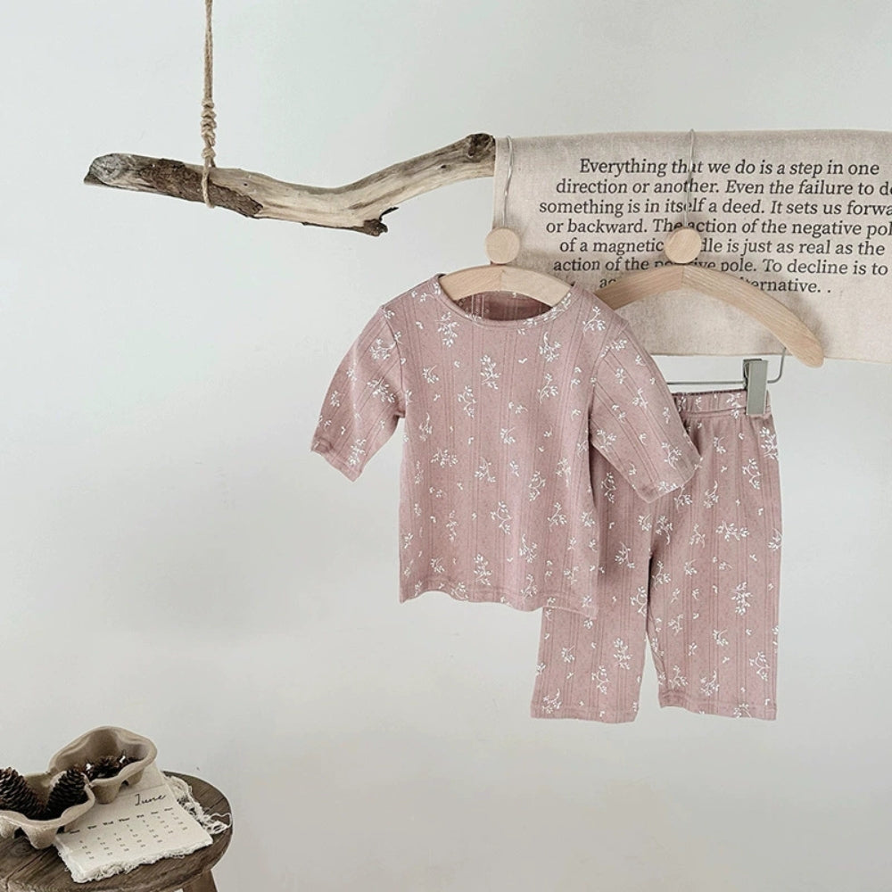 Floral Print Kids Pajama Set - Beekee