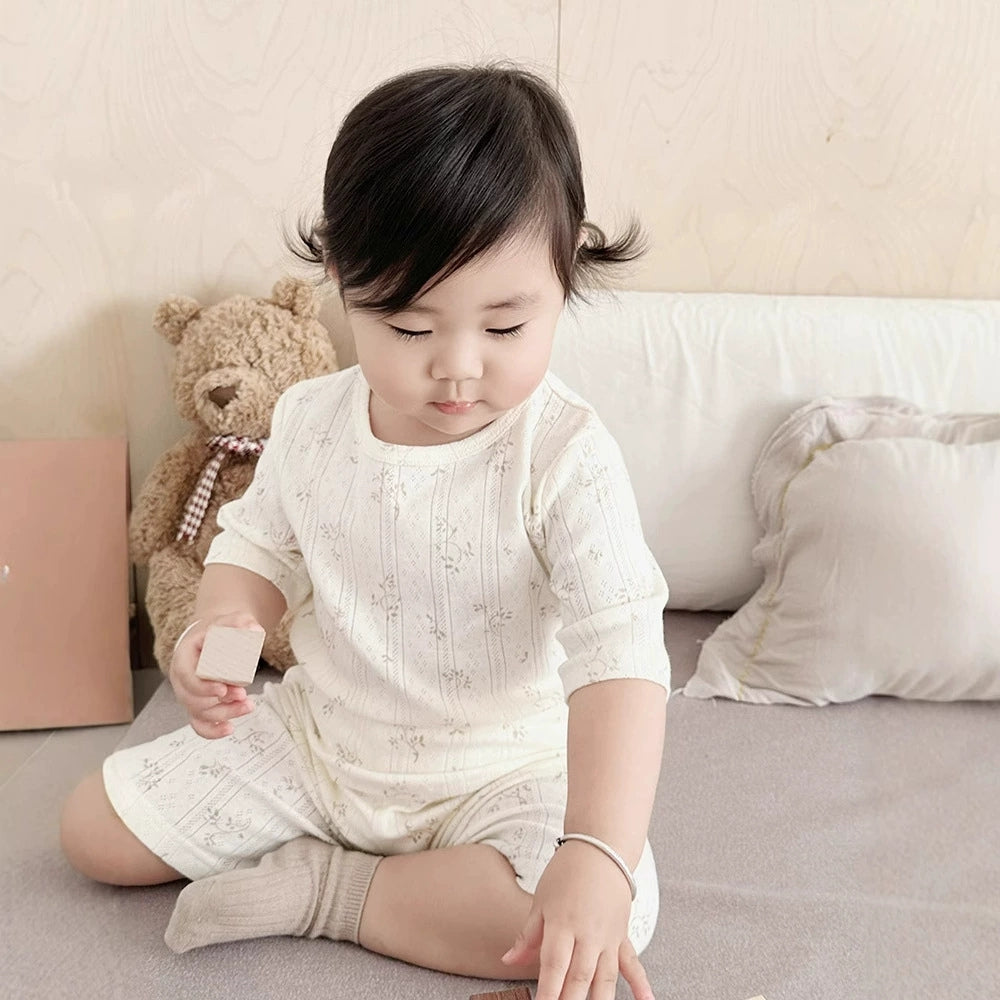 Floral Print Kids Pajama Set - Beekee