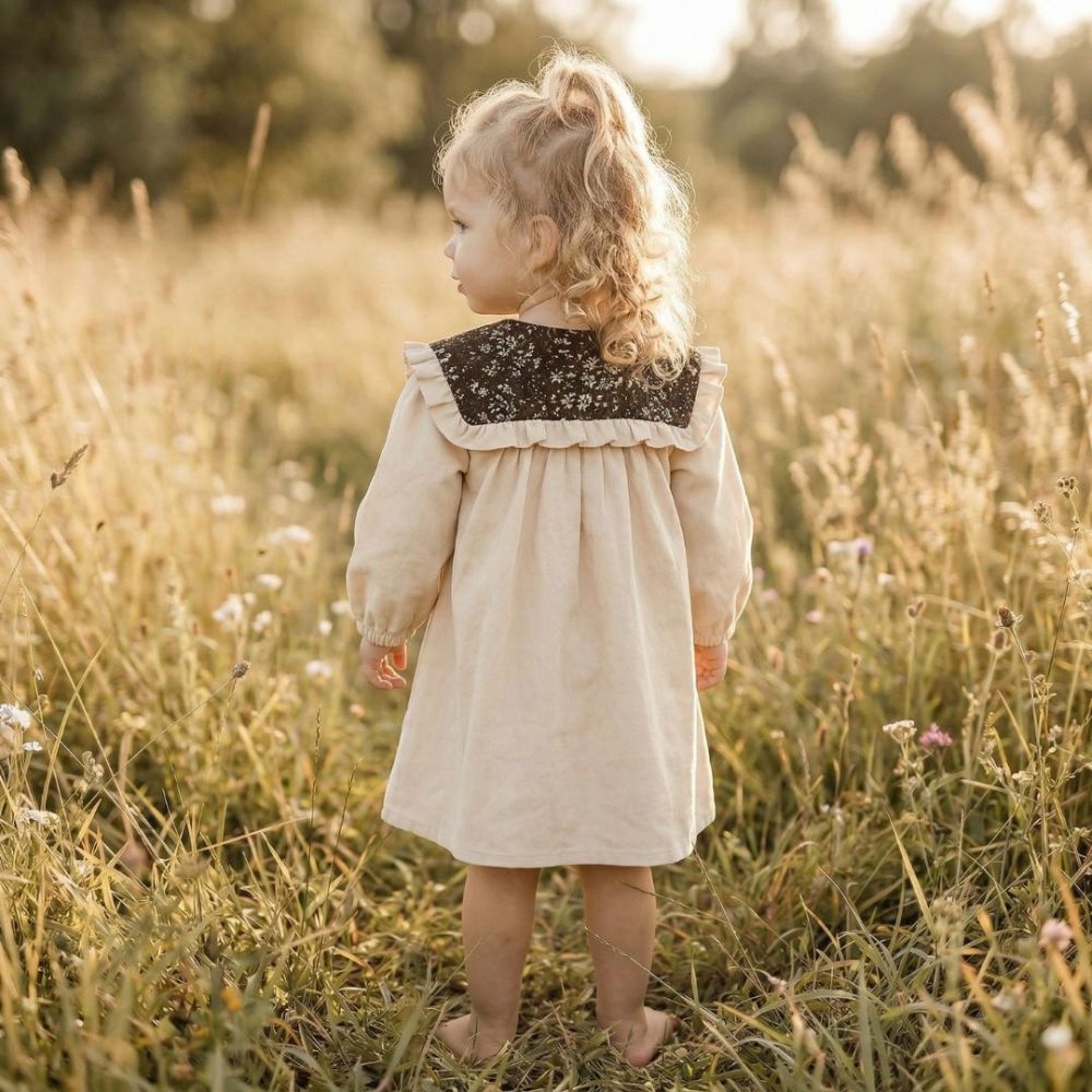 Floral Collar Baby Romper & Sister Dress - Beekee