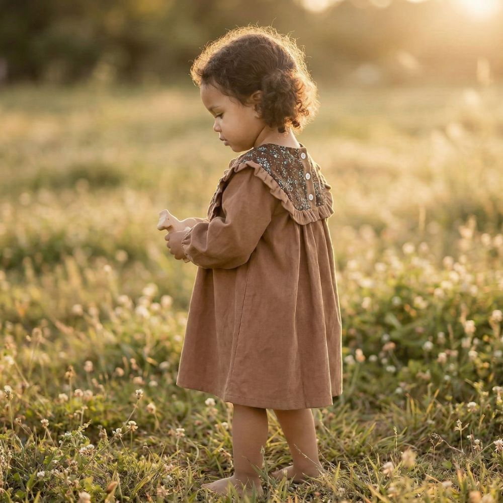 Floral Collar Baby Romper & Sister Dress - Beekee