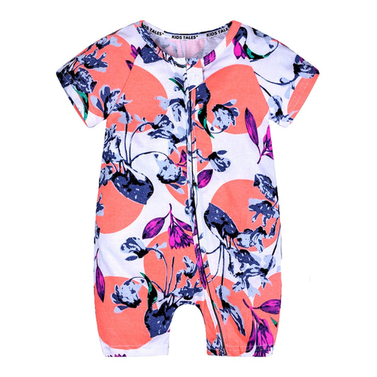 Fun Print Baby Romper with Zipper - Beekee