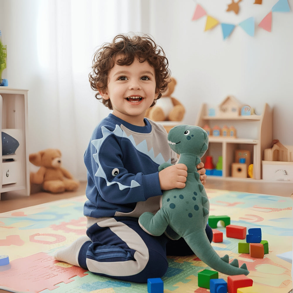 Fun Dinosaur Print Sweatshirt and Jogger Set - Beekee