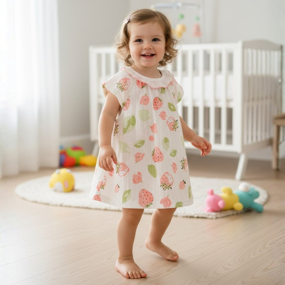 Girls Cap Sleeves Summer Dress - Beekee