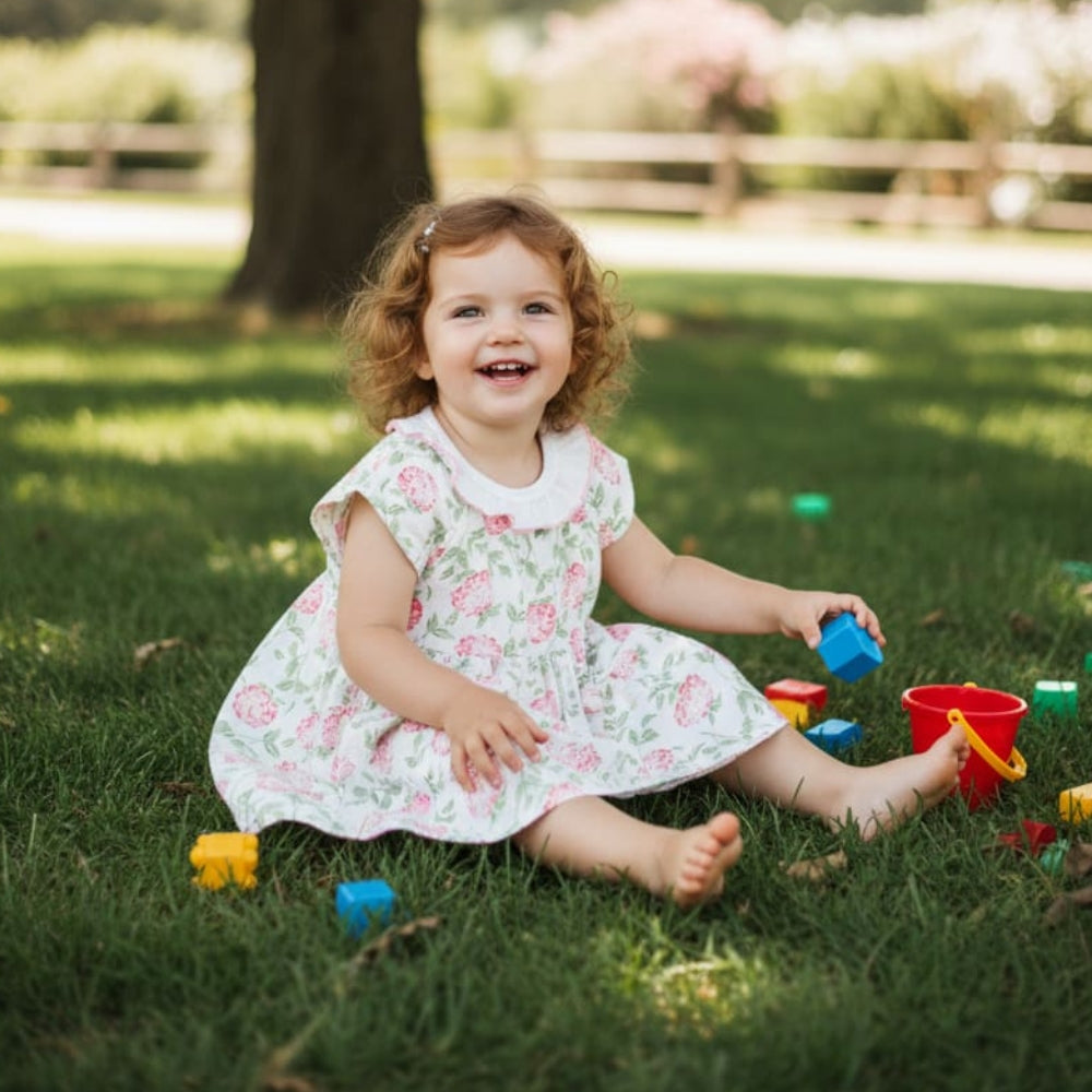 Girls Cap Sleeves Summer Dress - Beekee