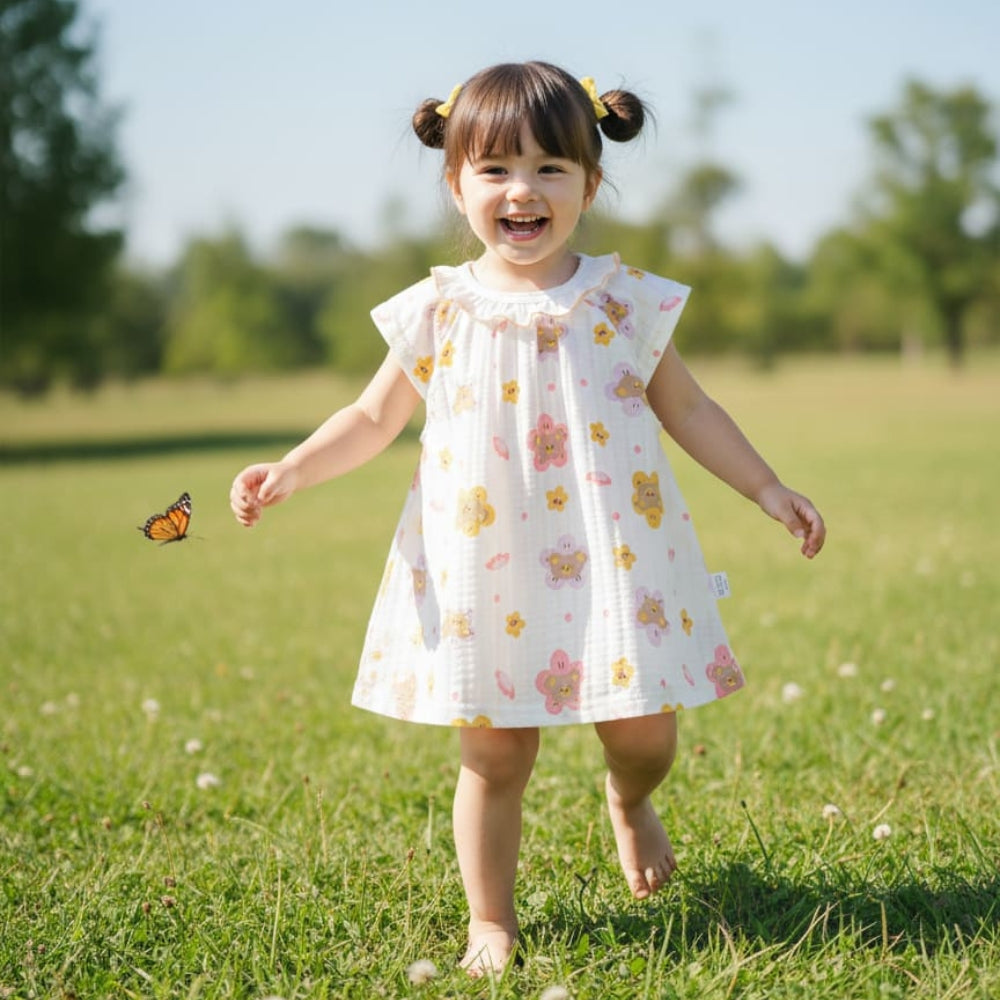 Girls Cap Sleeves Summer Dress - Beekee